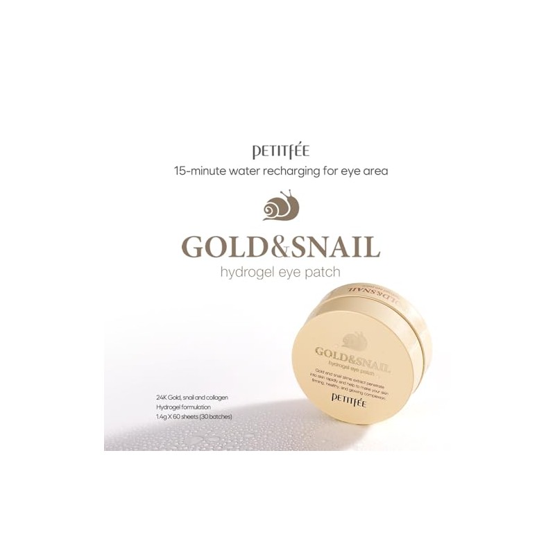 PETITFEE Gold and Snail Hydrogel Eye Patch