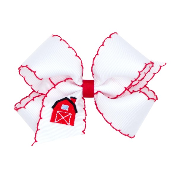 Wee Ones Girls' Farm and Fruit Themed Embroidered Grosgrain Hair