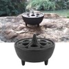 MUNEFE Iron Incense Burner, Black Iron Lotusly Shape Incense Pot,