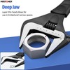 MAXPOWER 6 8 10 inch Adjustable Wrench Set, Wide Jaw