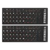 PATIKIL 2Pcs Chinese-English Keyboard Stickers - Black Background with Orange