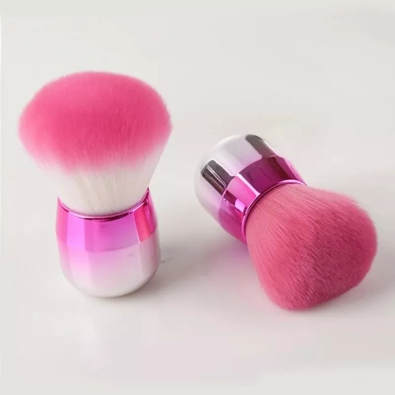 ZzDog Brocha Kabuki Redonda Suave Base Crema Rosa Tornasol