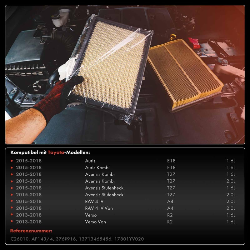 Frankberg Air Filter Insert Filter Diesel Compatible with A.u.r.i.s E18
