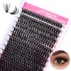 FADLASH Cluster Lashes D Curl Wispy Individual Lashes DIY Eyelash