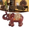 Elephant Statue Durable Resin Cute Elegant Attract Wealth Round Corner