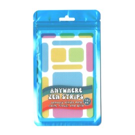 Anywhere Zen Strips for Anxiety Relief and Focus, 13 Assorted Sized Sensory Strips, Bumpy Texture, Pastel Colors, Tactile Fidget