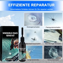 Steinschlag Reparaturset Windschutzscheibe,Windschutzscheibe Reparaturset, Glas Reparatur Set Glasreparaturflüssigkeit,Windshield Crack Repair Kit, Zur Reparatur Langer Rissen, Löchern und Rissen