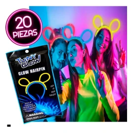 Glow 20 Diademas Lumninosa Neon Mickey Conejo Raton Glow Luz