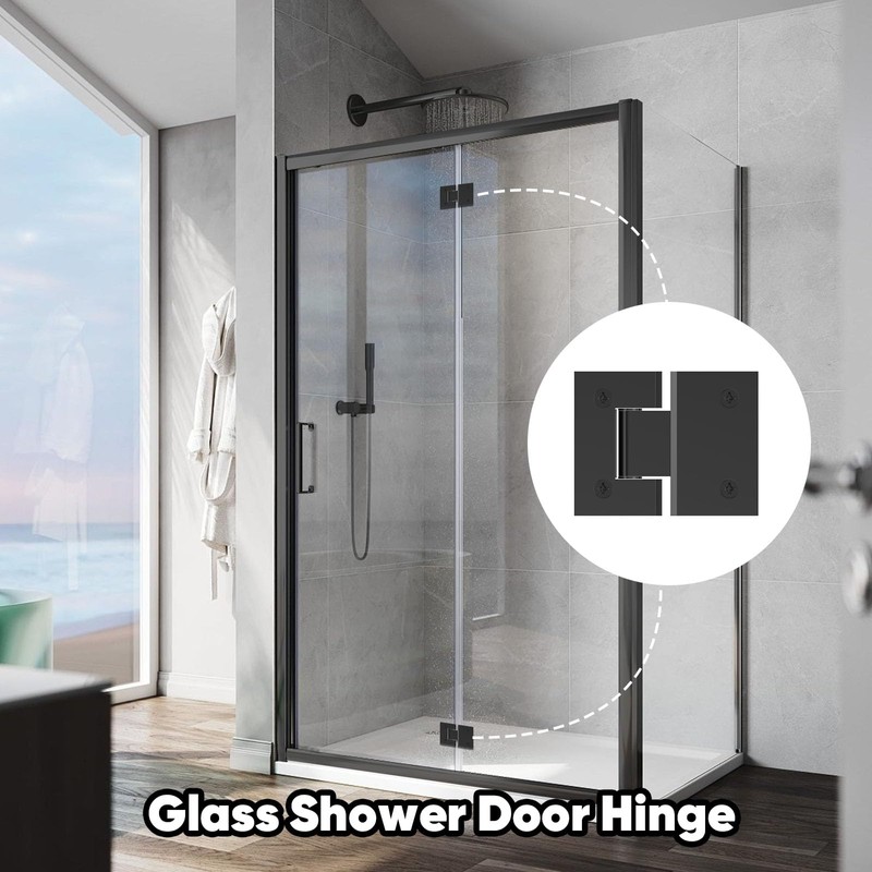 AatrixQuayn 180 Degree Glass Shower Door Hinges Heavy Duty Solid