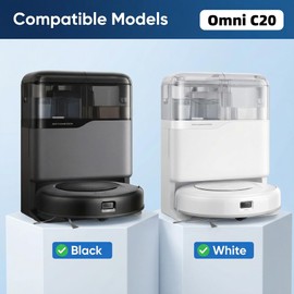 Mealesee 28Pcs C20 Accessories Kit,Compatible with Eufy Omni C20 Robot Vacuum,2 Main Brush 6 Hepa Filters 6 Side Brushes 6 Mops 6 Vacuum Bags,C20 Omni Replacement Parts Semi-Annual Replacement Kits