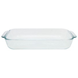 Pyrex (6) 232 2qt Glass Baking Dishes & (6) 232-PC Red Plastic Lids