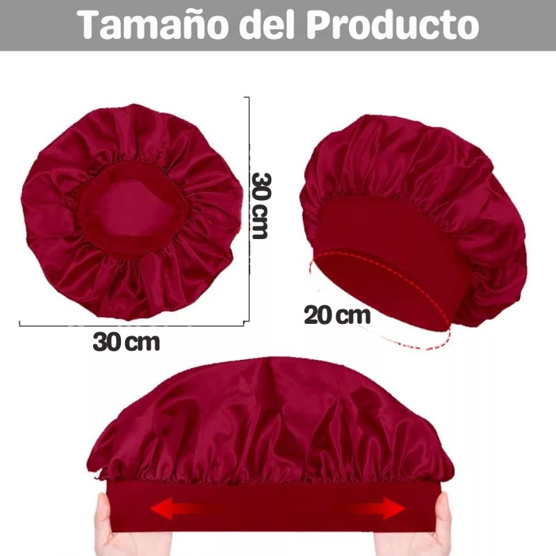 Universo en Linea 2 Gorro Satén Seda Dormir Sombrero Elástico