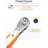 Amrocky Phillips Magnetic Screwdriver, 1/4" Mini Ratchet Wrench for Tight