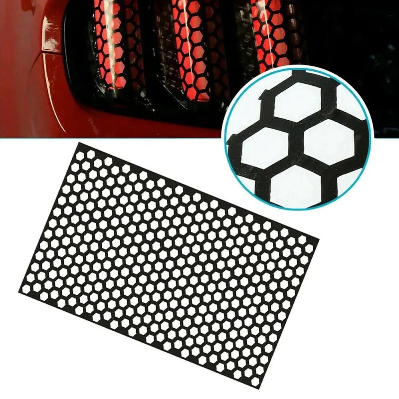 Calcomania Panal Hexagono Sticker Calavera Faro Universal Negro