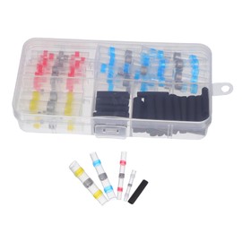 STOBAZA 102pcs Heat Shrink Solder Seal Butt Connectors Wire Terminals Kit for Automotive Industrial Electrical Repairs with Weatherproof Seal and Quick Installation