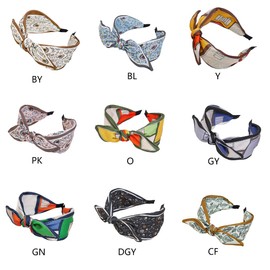 TQUXNGA Haarreif mit Blumendruck, für Yoga, Sport, zartes Haarband mit Schleife, für Damen, Teenager, zum Waschen des Gesichts, Haar-Accessoire