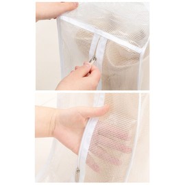 2 Set Boot Storage,Portable Short Boots and Tall Boots Storage or Protector Bag,Shoe Dust Bags,Shoe Sleeves for Travel,Clear Boots Cover,Shoes Packing Organizers for Men & Women Sneakers, White Edge