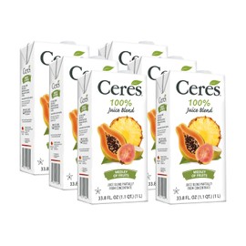 Ceres 100% Pure Fruit Juice Blend - Delicious Fruit Medley - Rich in Vitamin C, No Preservatives, Cholesterol Free, Gluten Free 33.8 FL OZ (Pack of 6)
