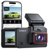 Kingslim 4K Dash Cam with 64GB Card, Front and Rear