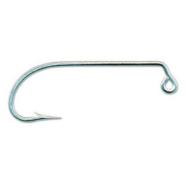 Mustad 34184 Classic O'Shaughnessy 60-Degree Bend Extra Long Shank Forged Duratin Jig Hook (100-Pack), Size 2/0