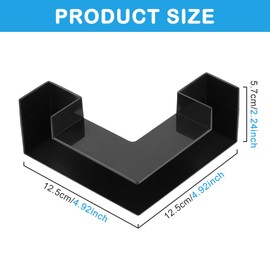 Trasylph Shrimp Cave Aquarium Tunnel, Aquarium Underground Tunnel Corner Aquarium Cave Fish Tank Decorations, Fish & Shrimp Hideout for Aquariums Decor(Color:Black)