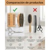 Piezas Cepillo Barba Hombre Set Peine Tijeras Cuidado Diario Viaje