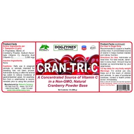 Dogzymes Cran Tri C Urinary Tract Support, Vitamin C Blend, 1418mg per Teaspoon (1 Pound)