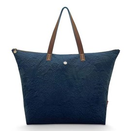 PiP Studio [W0724] Tote Bag Velvet Quiltey Days Blue 66 x 20 x 44 cm, blue