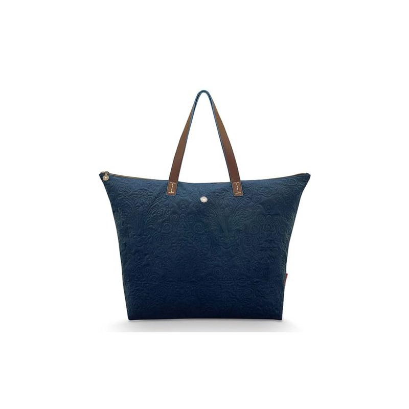 PiP Studio [W0724] Tote Bag Velvet Quiltey Days Blue 66