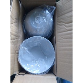 Room Essentials Lot of 24 --- 7" Plastic Cereal Bowls - by Room Essentials - Brand New. Gray