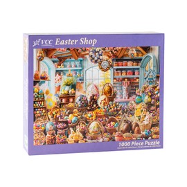 Easter Shop Jigsaw Puzzle 1000 Piece by Vermont Christmas Company - Easter Puzzles with Randomly Shaped Pieces - 26 5/8" x 19 1/4"