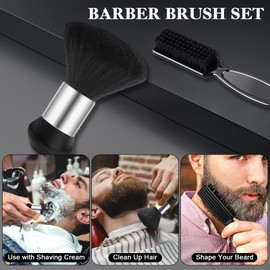 DUAIU 9Pcs Hair Comb Set, Professional Barber Combs for Hair Cutting and Styling - Premium Grade Hair Spray Bottle Neck Duster Barber Brush Set, Taper Texture Clipper Comb Tools for Men Boys