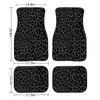 Suobstales Black Leopard Print Car Mats for Front Rear, 4