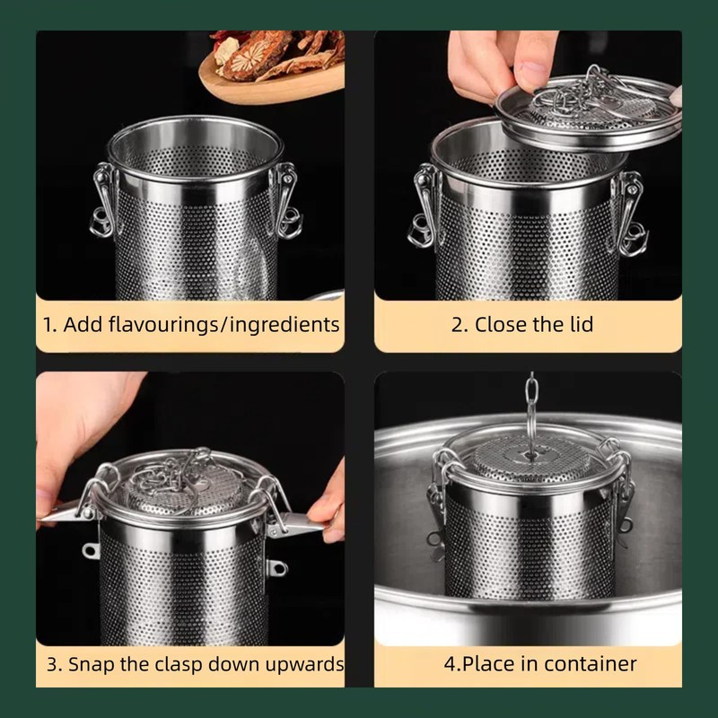 Vexillaris Seasoning Strainer, Stainless Steel Spice Filter, Cooking Spice Filter,