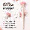 Blendable Powder Blush for Cheeks with Brush, Berry Muse