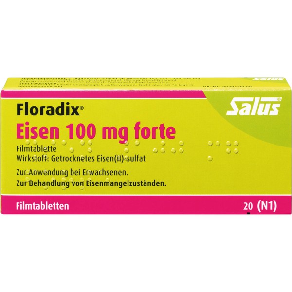 Floradix Eisen 100 mg forte Filmtabletten, 20 pcs. Tablets