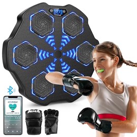 Second Generation Music Boxing Machine, Wall-Mounted Bluetooth Trainer with Boxing Gloves, Smart Punch Target for Adults and Kids, Perfect for Home Workout, 9 Modes & 9 Speeds