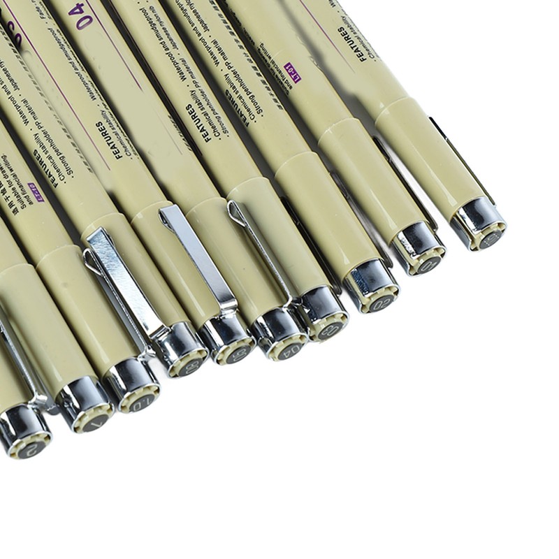 12pcs Waterproof Fine Tip Pens Quick Drying Smoothly Writing Nylon