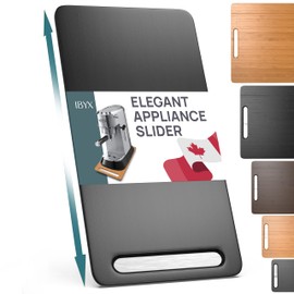 Ibyx Elegant Sliding Tray for Your Coffee Maker & Heavy Kitchen Appliances - Sturdy, Slides Easily from Under The Cabinet (Black, 7.5”W x 14.5”D)