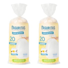 40 Bolsas De Basura Grandes Con Aroma Basuritas, Pack 2x20                                                                                            