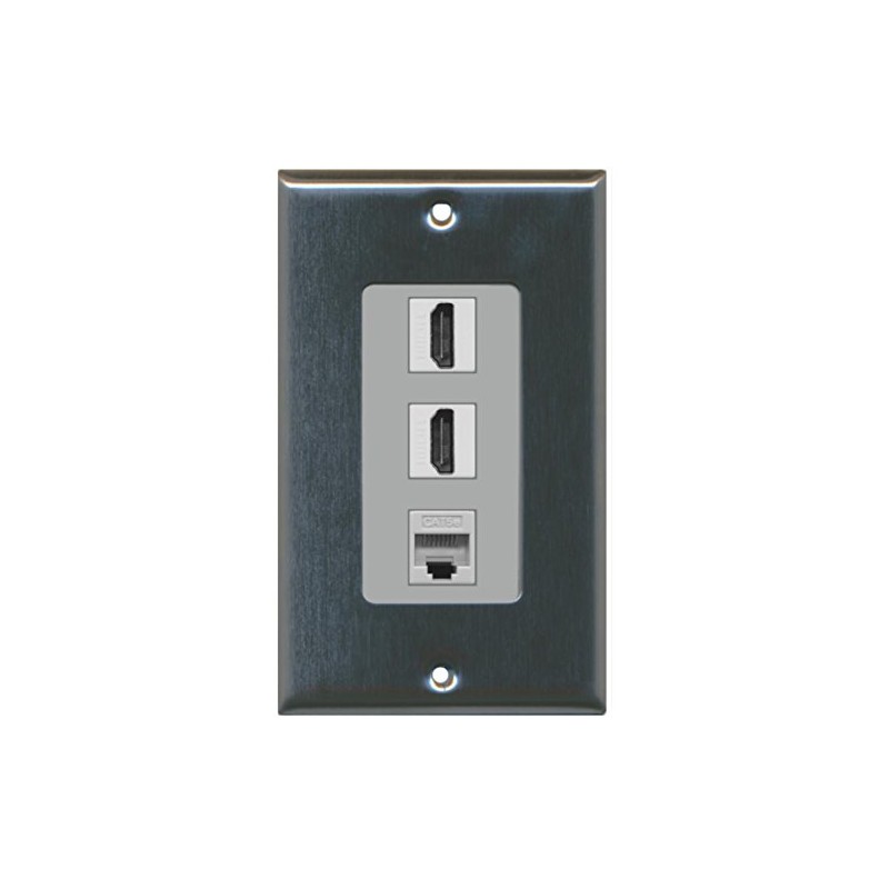 RiteAV - 2 HDMI and 1 Cat5e White Ethernet Port