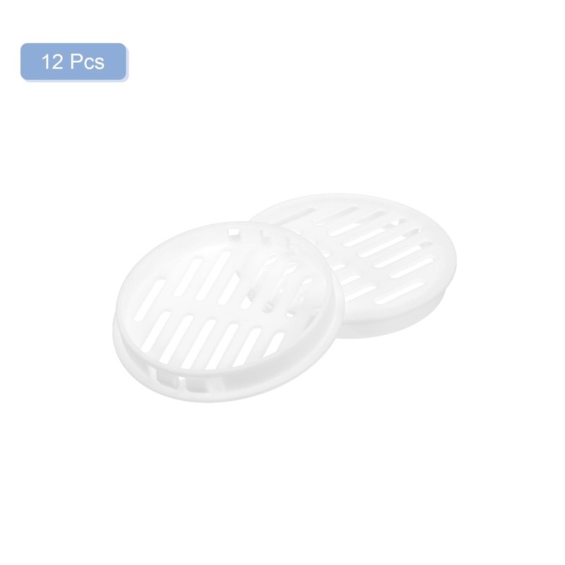sourcing map 12Pcs 80mm/3.15" Circular Soffit Air Vents, Plastic Soffit