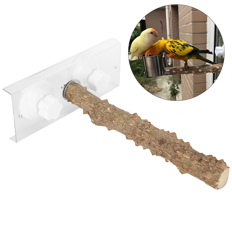 25CM Parrots Outdoor Portable Wood Standing Rod Pet Bird Shower