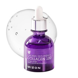 MIZON Suero Facial con Colágeno 30 ml - Serum Antiedad e Hidratante Coreano - Skincare Coreano con Acido Hialuronico para Piel Firme y Suave - Sérum Facial Original Skin Energy Collagen 100