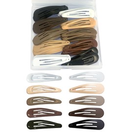 whisrvival 50pcs Snap Hair Clips, 25pcs Glossy & 25pcs Matte