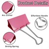 18PCS Jumbo Binder Clips 3 Inch, Pink, Binder Clips Extra