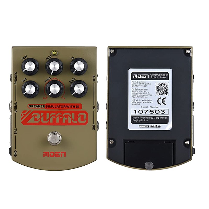 MOEN Electric Guitar Effects Pedal Buffalo Speaker Simulator with DI