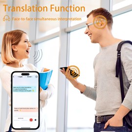 Oluote AI Translation Smart Glasses Bluetooth Headphone Glasses with 110+Translation Wireless Music&Calls Blue Light-blocking (GS-03)