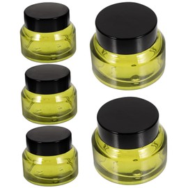 PACKOVE 30g Refillable Travel Cream Containers Set of 5 Empty Jars with Lids for Cosmetics Lip Balm and Samples for Travel and Makeup Organization Random Color