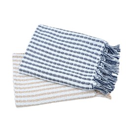 Angelina Throw Blanket - Hand Made - Cotton Blankets for Chair, Sofa, Bed, Accent Chair & Home Decorations - Warm Cover - Decorative Furnishings - 50’’ x 60’’ - Biege